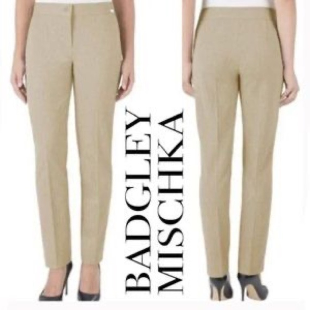 Luxe ✨ Badgley Mischka Straight Leg Trousers ~ HIGH END
